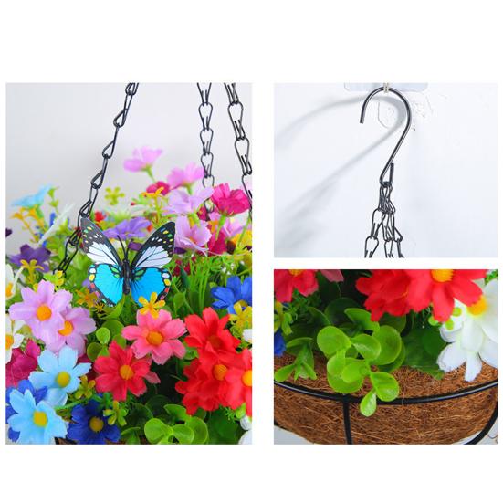 Подвесная корзина с искусственными цветами. Искусственные цветы в корзине. Корзина с искусственными цветами, устойчивая к ультрафиолетовому излучению.