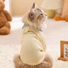 Cat Clothes Warm Autumn and Winter Two-legged Cat Kitten Jacquard Bottoming Shirt Small Dog Dog Pet Clothing