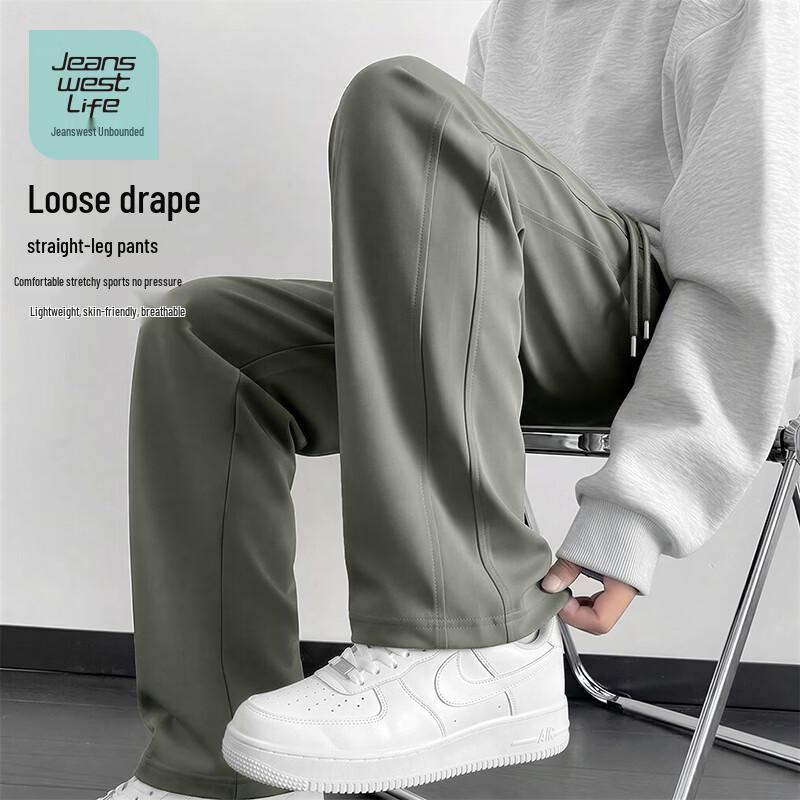 JEANSWEST LIFE Мужские летние свободные прямые брюки