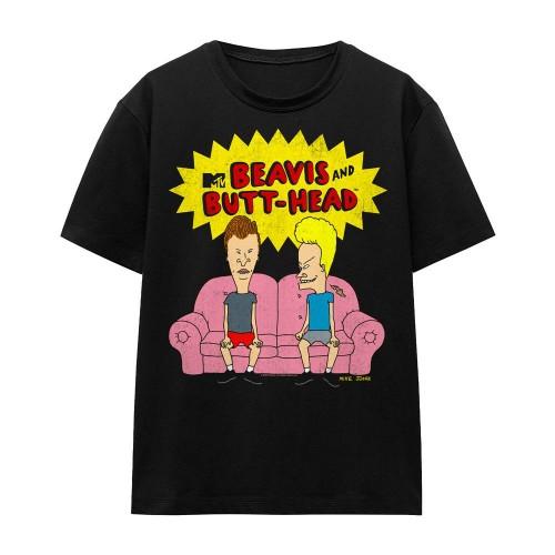 Beavis & Butthead Unisex Adult Couch OG Logo T-Shirt