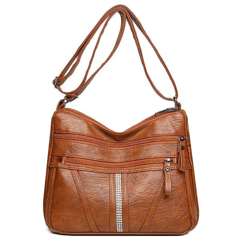 Женская сумка Мягкая сумка из искусственной кожи на одно плечо Crossbody Маленькая квадратная сумка