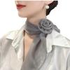 Pure Color Rose Silk Scarf: Summer Protection, Fashionable, Versatile Women's Accessory