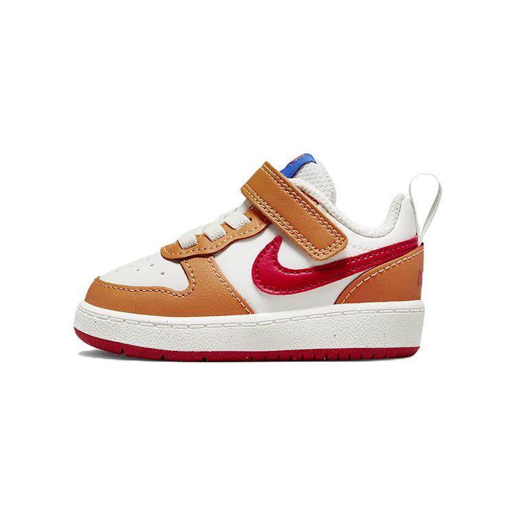 Nike Детские кроссовки Court Borough Low 2 TD Sail Hot Curry кремовые Game-Royal University-Red BQ5453-119
