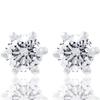 LEGAN Earrings Natural Diamond D Color Heart Cupid Platinum Total 6 Prong Stud Anniversary Birthday Women Made In Japan Women's & 0.2ct