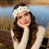 Цветочная Крючком Цветок Повязка На Голову Ретро Женская Шарф На Голову Вязаная Повязка На Голову Девочка Аксессуары Для Волос