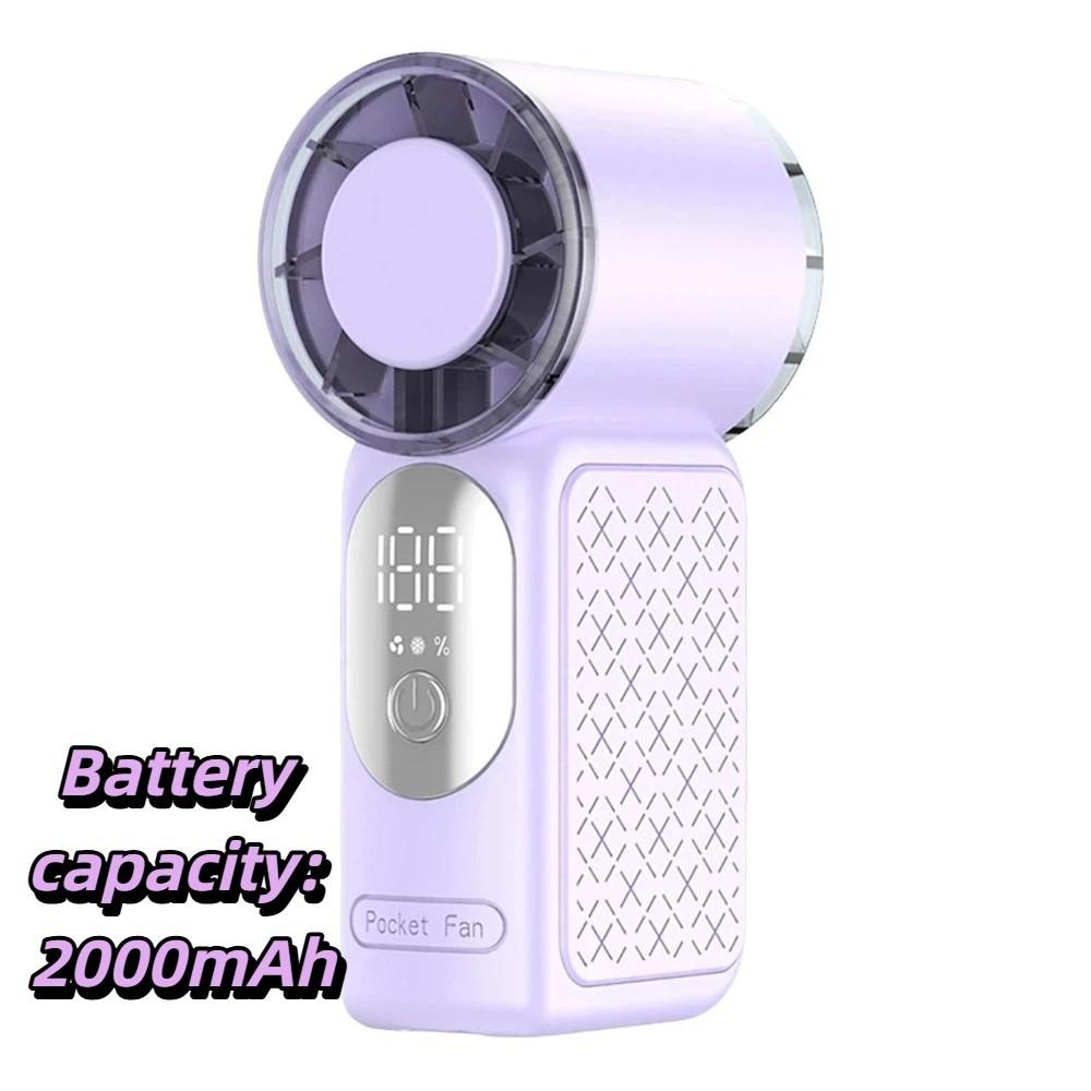 Ultra-Long Battery Life Portable Handheld Fan Personal Cooling Fan for 5V/1A/2000mAh Travel