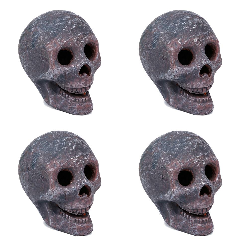 1-10PCS Halloween Skulls Fire Pit Realistic Shape & Fireproof Horrific Atmosphere & Versatile for Bonfire Campfire Fireplaces