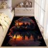 Nature wildlife harmony and reflection carpet Yoga living room room decor children's crawling mat doormat area rug