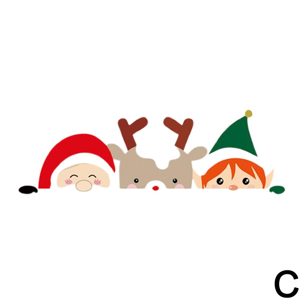 Веселые рождественские наклейки на стену Cr, модные Санта-Клаусы, ПВХ, домашний декор, новое украшение для окна автомобиля, аксессуар для комнаты на год, винил Remo W6G1