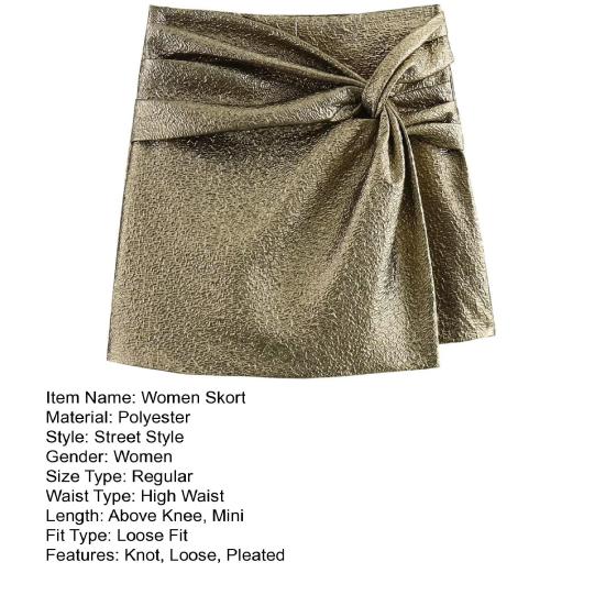 Женские осенне-зимние мини-шорты с высокой талией и узлом, плиссированные шорты, юбка, однотонные элегантные женские короткие брюки, уличная одежда