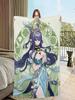 Genshin Impact Lauma Character Plush Throw Blanket Soft Flannel Cozy Blanket for Sofa Bedroom Office Travel Warm Gift