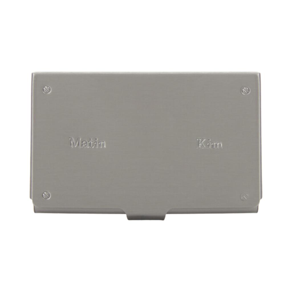 Matin Kim Signature Metal Card Holder Silver