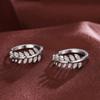 Серьги-кольца Sterling Simple Stylish Leaf Olive Small для женщин, украшенные блестящими кристаллами CZ, изысканные серьги для девушек