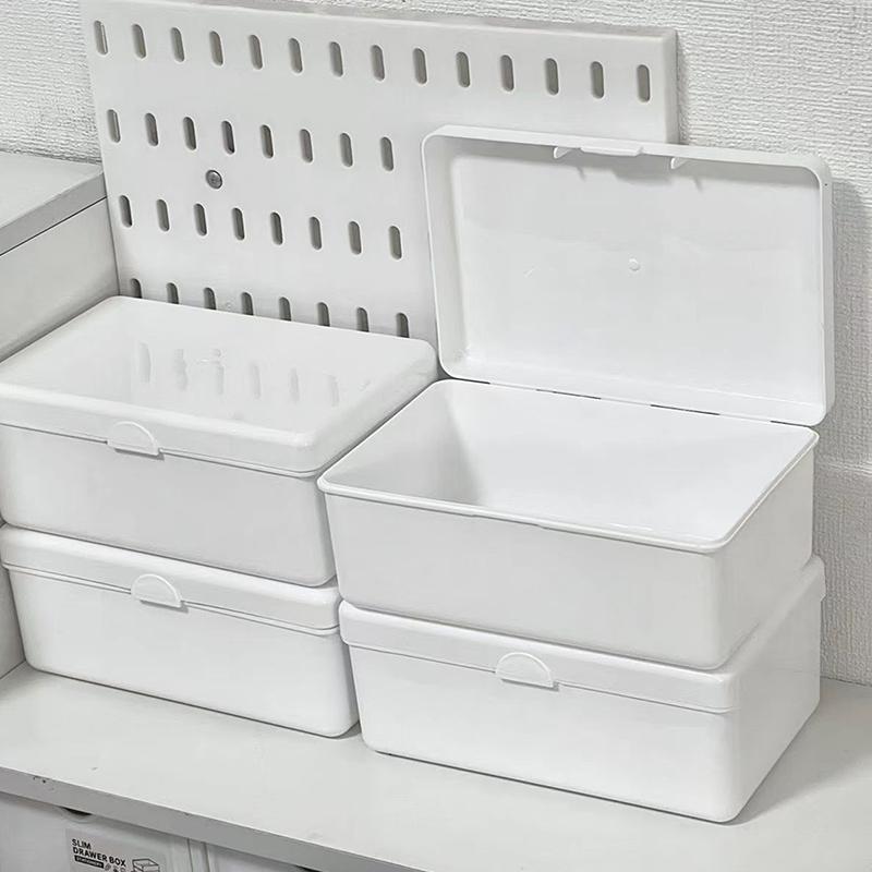 Прозрачный флип-контейнер для хранения ватных палочек, органайзер для косметики, многофункциональный контейнер для хранения фотокарточек, пылезащитный ящик