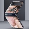 Винтажный Мраморный Жесткий ПК Чехол Для Телефона Для Samsung Galaxy Z Flip 7 6 5 4 Черная Крышка Для Galaxy Z Flip 3 Складной Корпус Fundas Capas