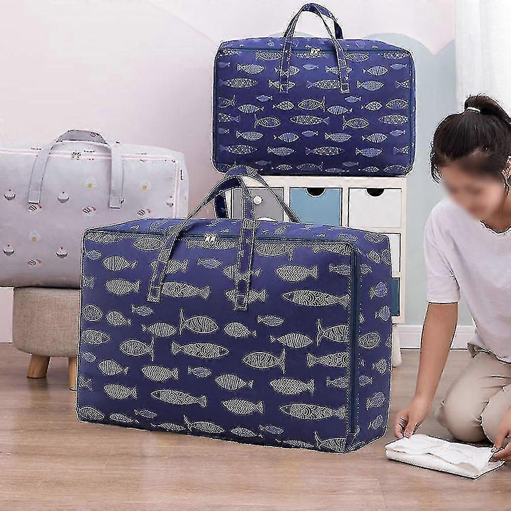 Storage Tote With Zippers & Carrying Handles, Heavy-duty Moving Bags - GXCC