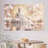 "Buddha Lotus Polyester Tapestry Multi-Size Wall Art for Home Decor Zen Gift Meditation Room Bedroom"