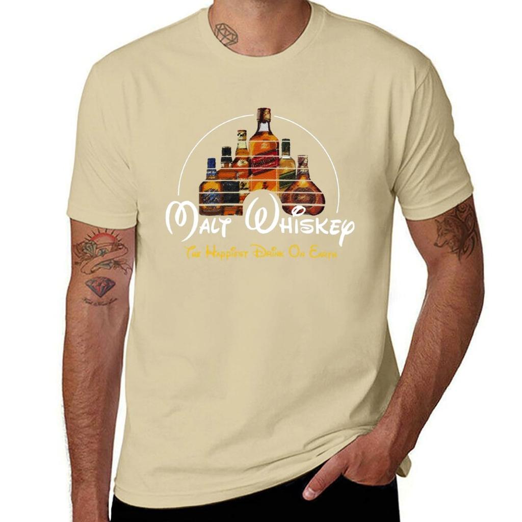 Malt Whiskey Shirt Happiest Drink Funny Pun Parody TShirt korean fashion hippie clothes tshirts for Unisex