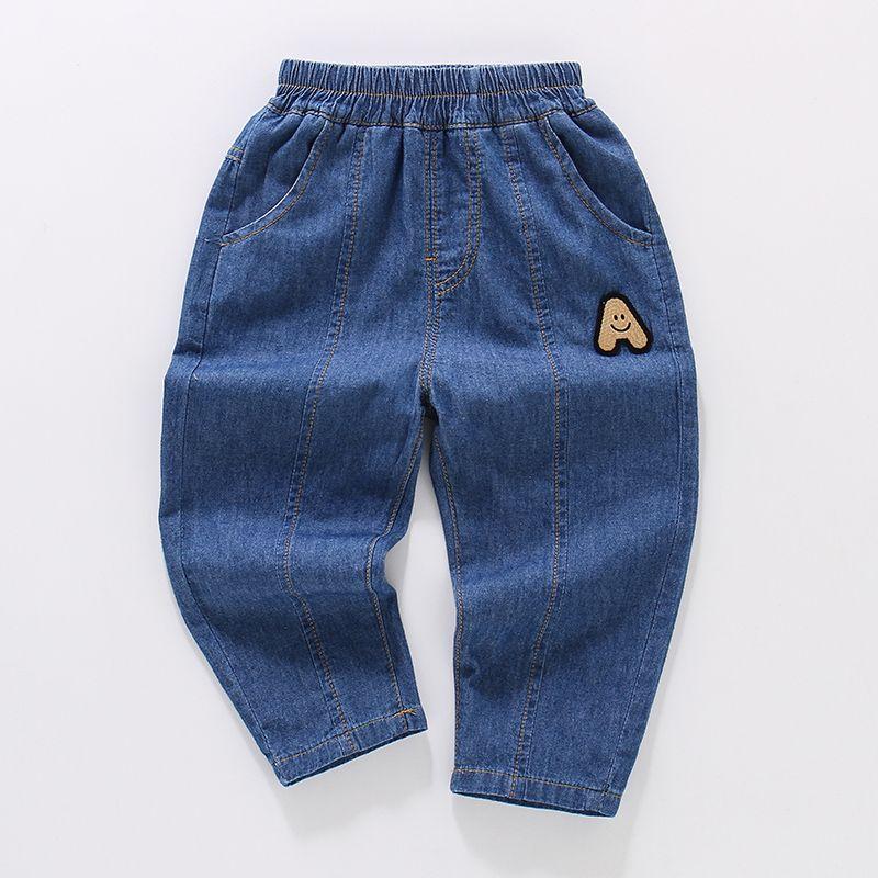 Boys' Denim Mosquito Proof Pants, Summer Children's Denim Pants Loose Baby Jeans
