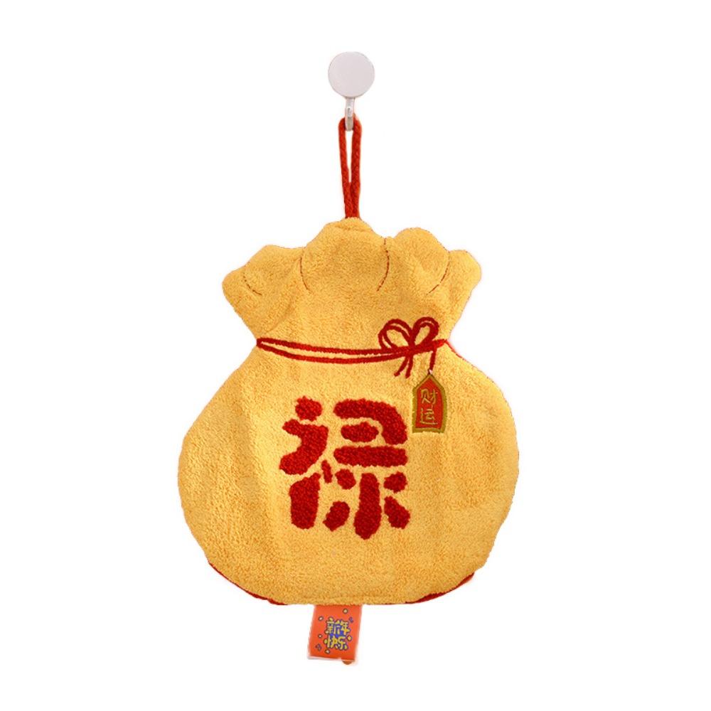 Cartoon Quick-drying Hand Towel Red Hanging Towels Creative Handkerchief Bathroom Kitchen