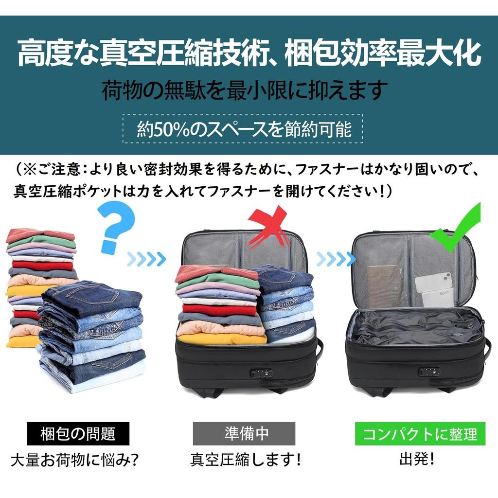 Vacuum Compression Backpack with Electric Air Fits 50L Large with Multifunctional Compression 16 for and Business Trips Backpack [lovvento] Men's