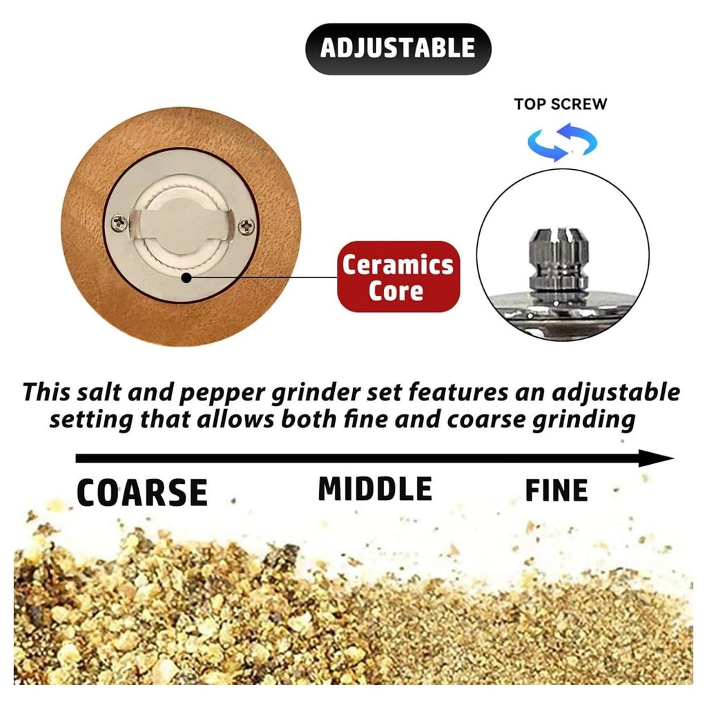 Машина для полировки соли и перца, ручная машина для полировки перца, соль, можно использовать деревянный и акриловый сердечник из цинкового сплава с грубой керамикой.