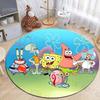 Multiple Sizes SpongeBob SquarePants Print Round Rugs for Living Room Bedroom Floor Mats Kids Room Household Carpet Home Decor