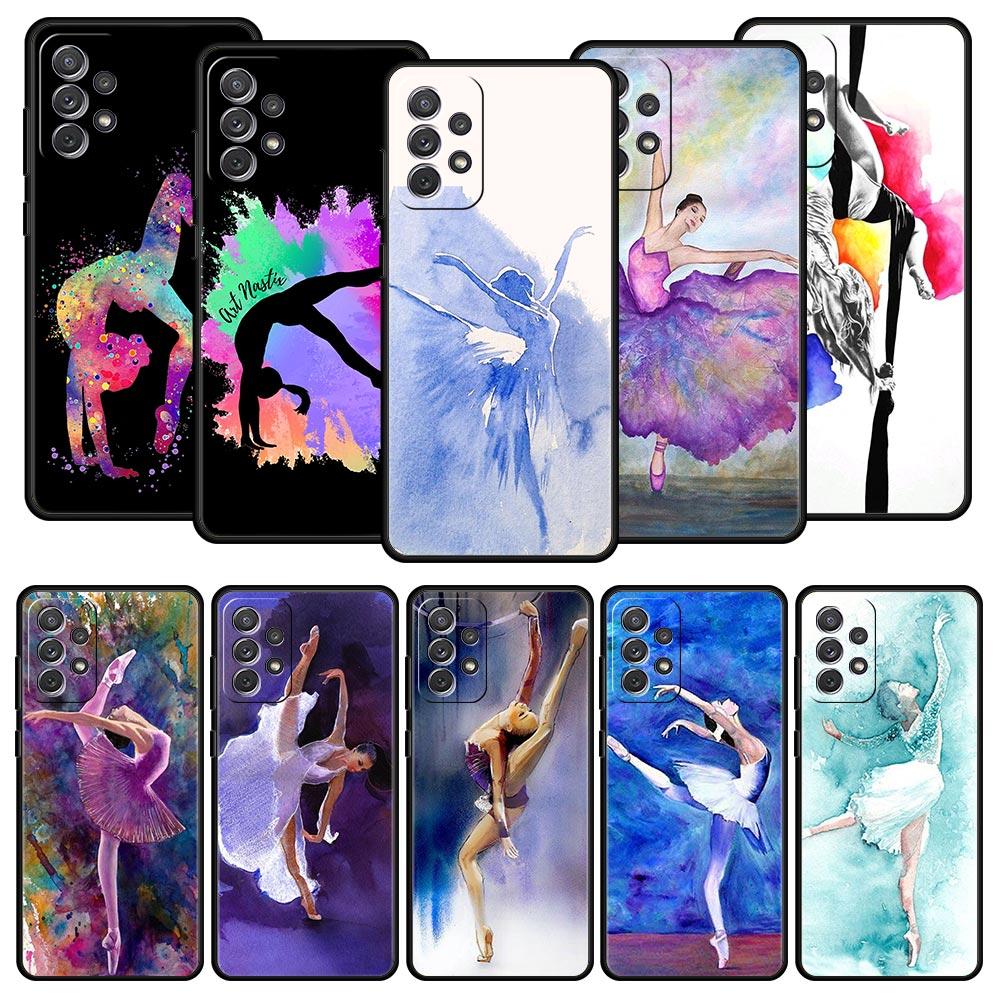 Акварельный чехол для гимнастики для Samsung A51 A71 A21S A12 A11 A15 A25 A31 A41 A23 A33 A53 A73 A03S A05S A13 5G A35 A55