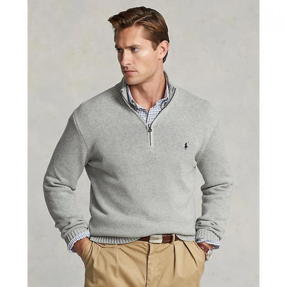 Polo Ralph Lauren Мужской хлопковый свитер с четвертью молнии mnpoSwe16821069020