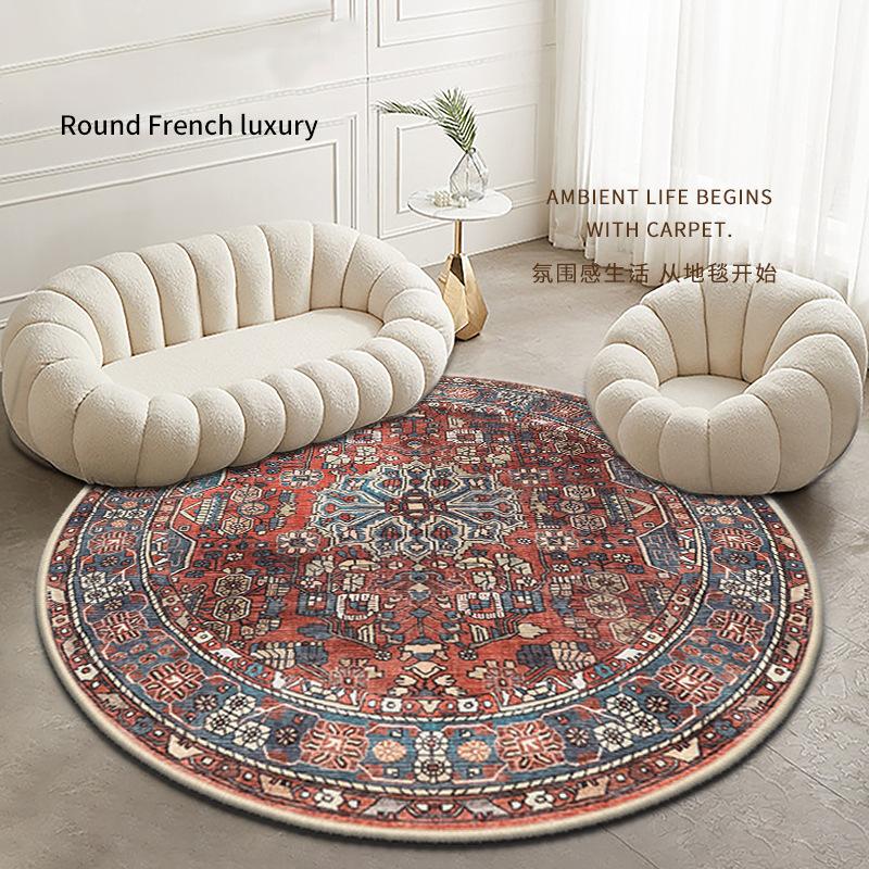 Круглый ковер для гостиной, грязеотталкивающий и износостойкий, подкладка для журнального столика, прикроватный ковер для спальни