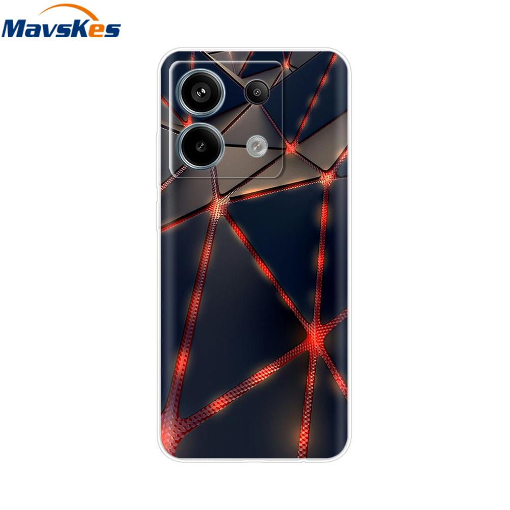 Чехол для телефона Xiaomi Redmi Note 13 Pro 5G Задняя крышка Милый Ударопрочный Мягкий Прозрачный Силикон ТПУ Для Redmi Note13 Note 13 Pro Funda