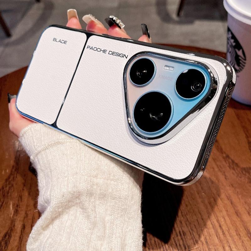 Чехол для Huawei Pura 80 Pro Pura80 Pro+ С поддержкой MagSafe Магнитный Искусственная кожа (PU) Веганская кожа Сшитый Электроокрашенный Поликарбонат Легкий Жесткий Чехол