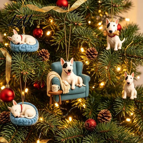 Festive Hanging Ornaments for Tree Dog Advent Calendar 2026 24-Day Christmas Countdown with 24 Acrylic Cute Ornaments Collectible Figures