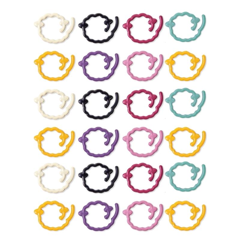 24Pcs Fruit Stitching Markers Crochet Locking Stitching Markers Rings for Knitting Crocheting Weaving Sweater Scarf Hat