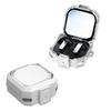 XDcase Rugged Armor Clear View Earbuds Case, Shockproof Transparent Hard Cover with Push‑Button Lock