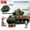 Sluban 715 шт. M4A3 средний танк модель кирпичи WW2 классический армейский бронированный танк фигурка строительные блоки набор DIY игрушки для детей подарки