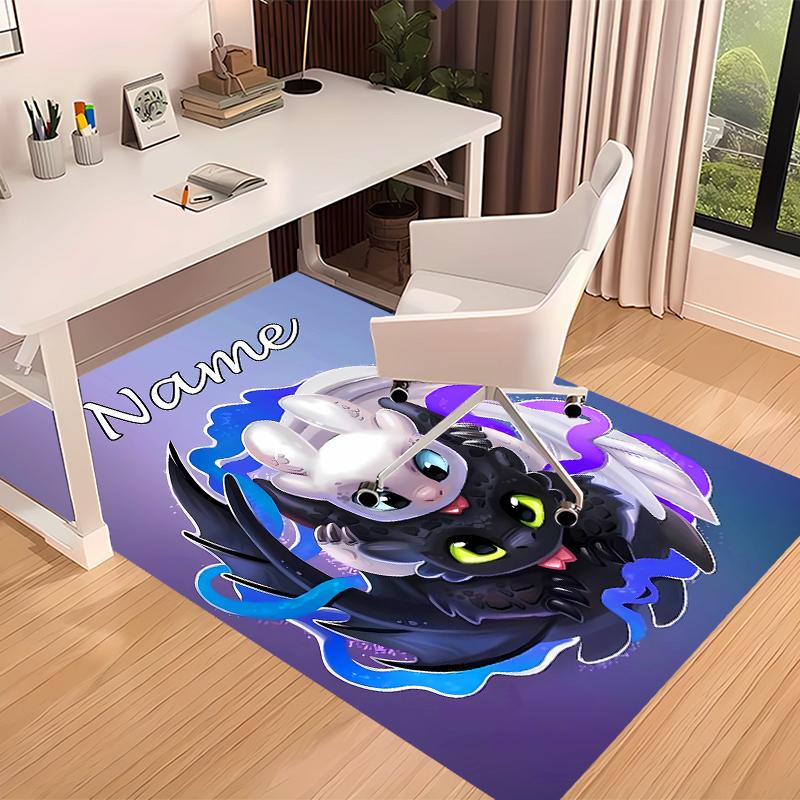 Custom personalization How to Train Your Dragon Toothless Print Area Rug - Soft, Washable Non-Slip Indoor Mat,Living Room,Home&Office Decorative Rug