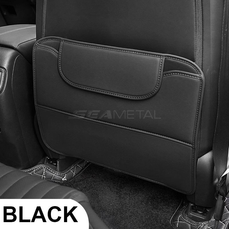 BLALION PU Leather Car Anti-kick Pad Auto Seat Back Organizer Storage Bag Car Backseat Anti Scratch Protector Pads with Cover
