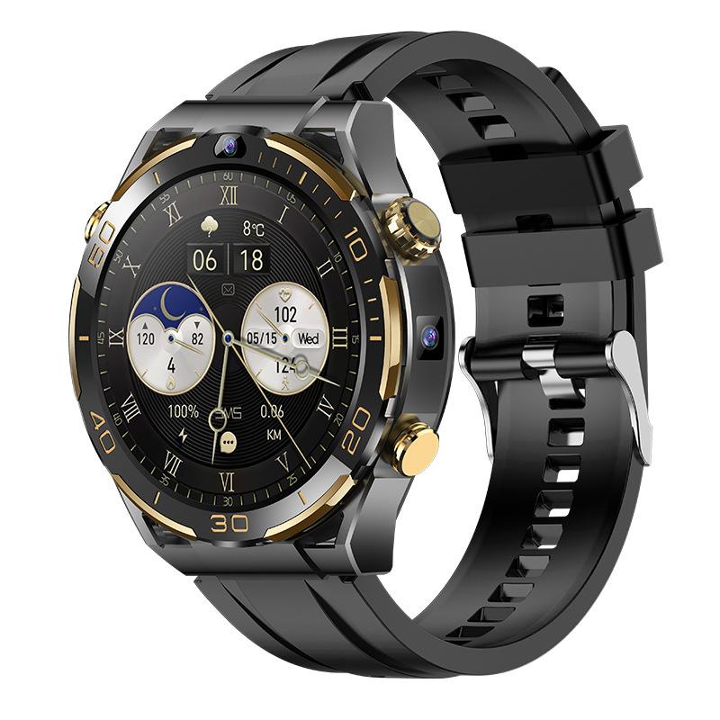 Умные часы 5G Wifi DDR4 6+128G GPS SIM-карта Умные часы 4G телефон часы 1,5-дюймовый AMOLED двойная камера 6G+128G память