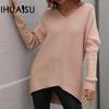 Autumn and Winter Commuter Solid Colour Sweater Women's Knitwear Fashion Tops Sweater