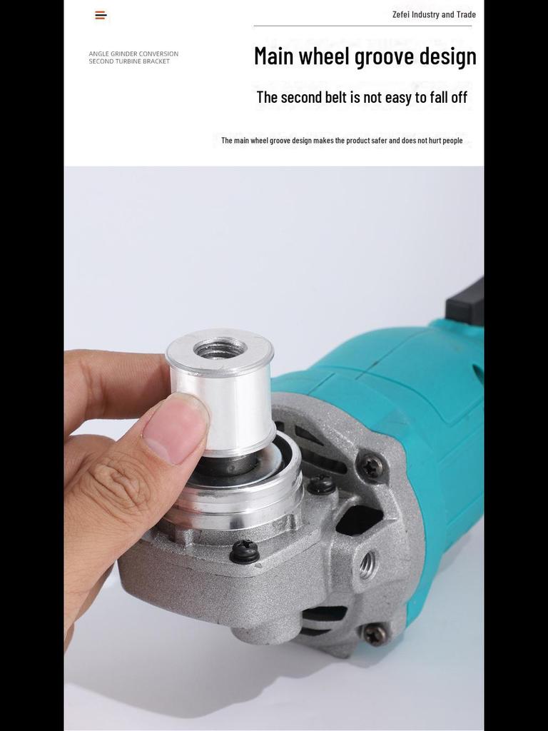 Woodworking Angle Grinder Attachment for Sanding, Grinding, Rust Removal, Polishing, and Sharpening with Sanding Belt Conversion Bracket.