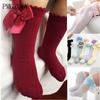 Baby Girls Kids Winter Non-slip Socks Bow Summer Spring Mesh Newborn  Terry Cotton Sokken Princess Knee High Long Socks