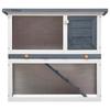 Outdoor Hutch - vidaXL - 1 Door - Grey and White - Solid Fir Wood - 90 X 45 X 80 Cm