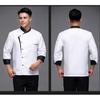 Unisex Chef Shirt Kitchen Single-breasted Short Stand Collar Kitchen Stain-resistant Loose Sleeve Bakery Restaurant Canteen Waiter Top Cook Uniform