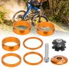 6Pcs Bike Headset Spacer Aluminium Alloy   Handlebar Stem Spacers for Mountain Bike