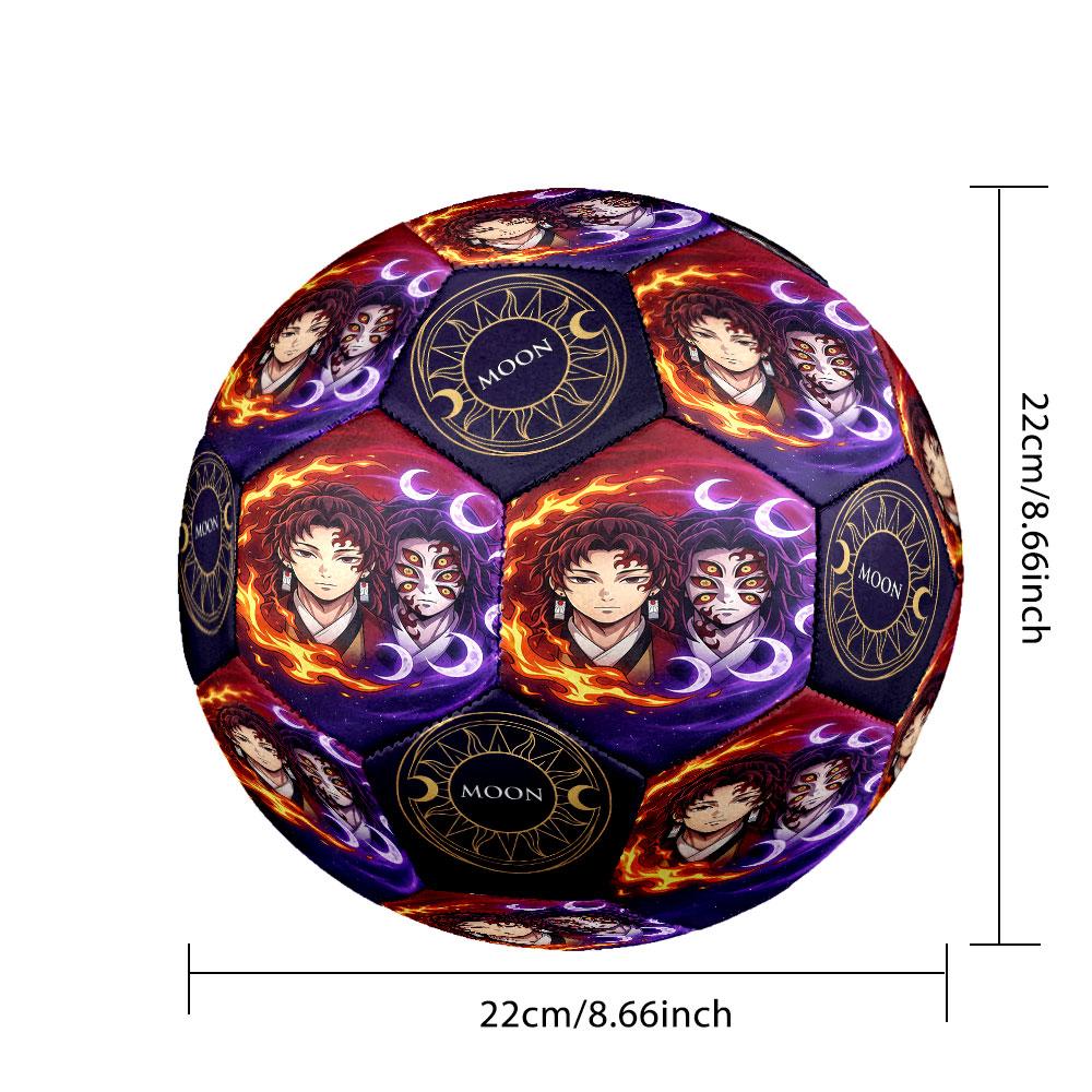 1pc Demon Slayer Kimetsu no Yaiba Soccer Ball Size 5 Indoor Soccer Ball Fashion Colorful Backyard Game - Great For Sports Fans Gift HE33