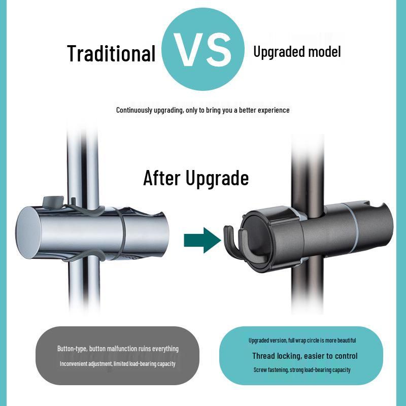 Регулируемый ручной держатель для душа: Без сверления, Универсальная посадка