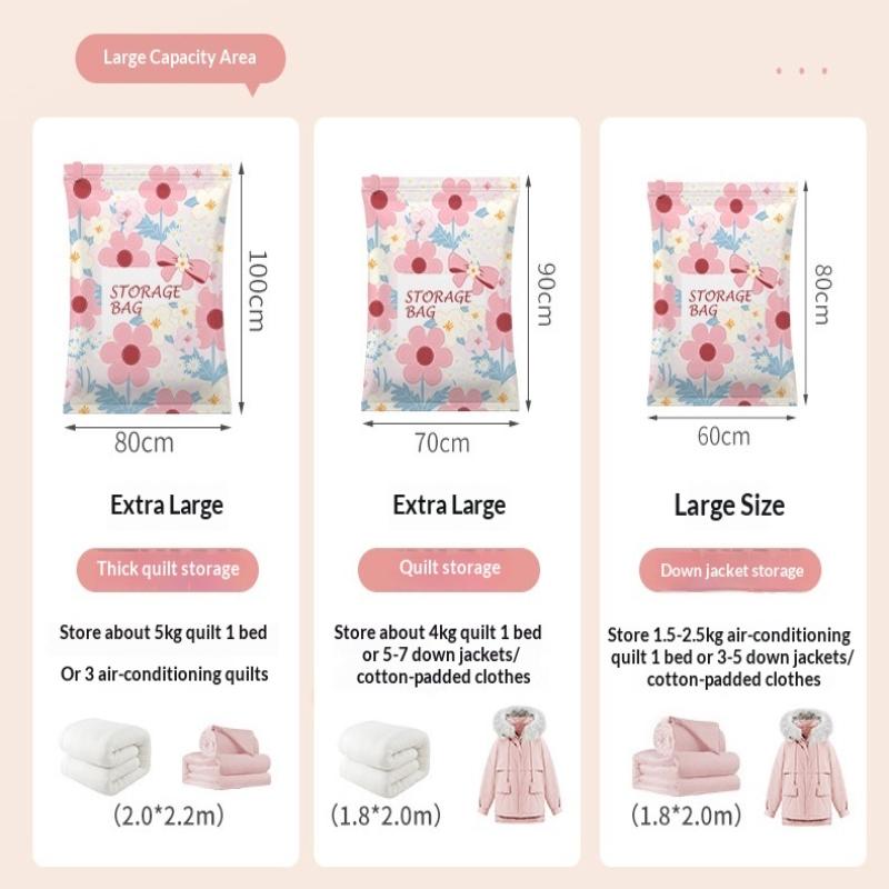 Вакуумный пакет для хранения, Экономичные пакеты, Компрессионные для одеял и покрывал, С герметичным замком, Одежда, Организатор для путешествий