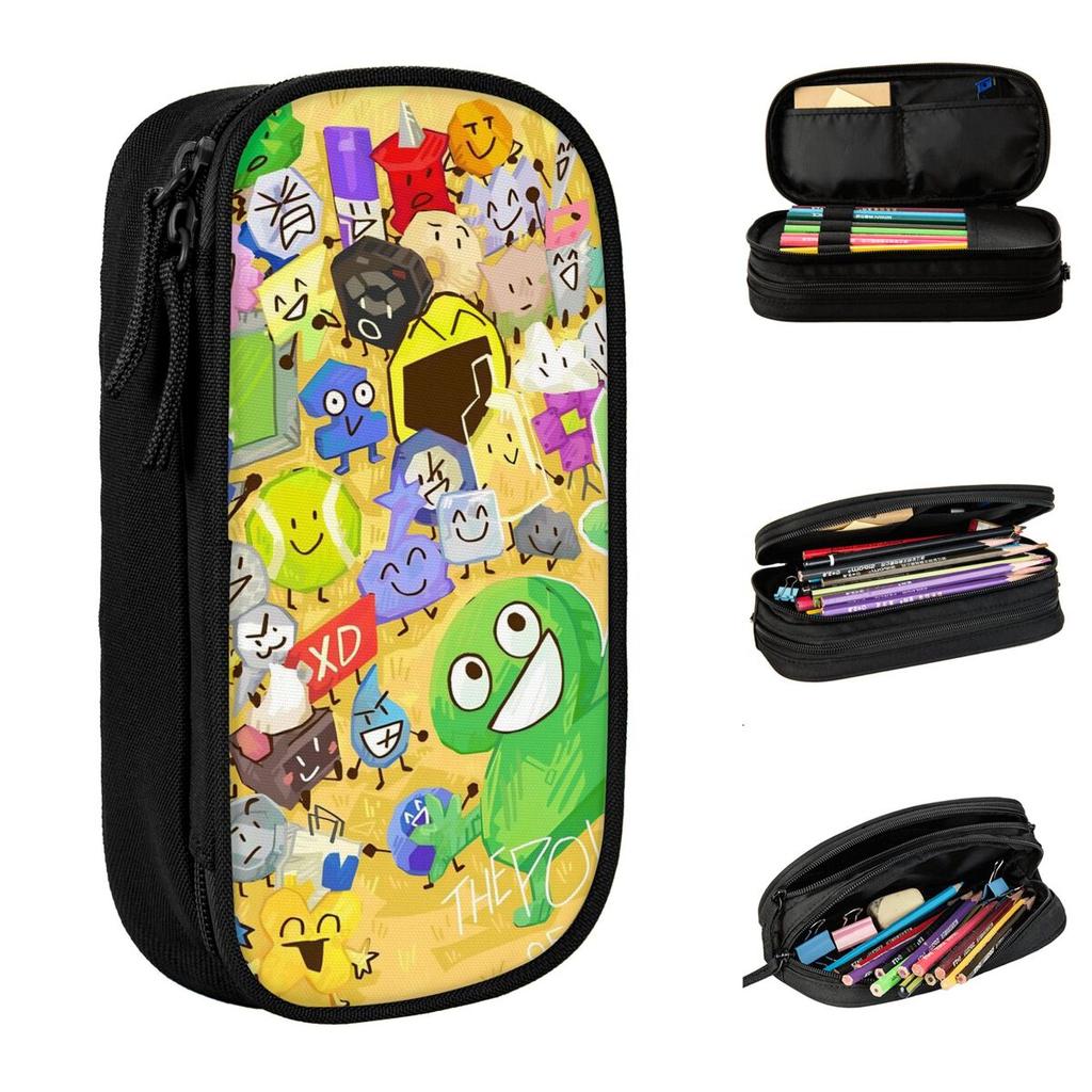 The Power Of Two BFDI Animated Pencil Case Pencilcases Pen Box Kids Big Capacity Bag Students School Gifts Stationery