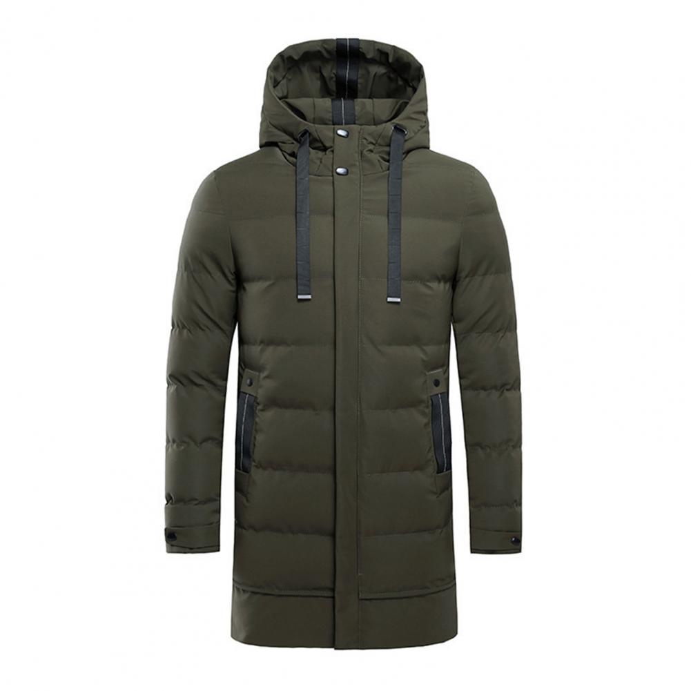 Long Cotton Padded Jacket for Men Warm Winter Casual Coats Men Fashion Clothing Down Jacket